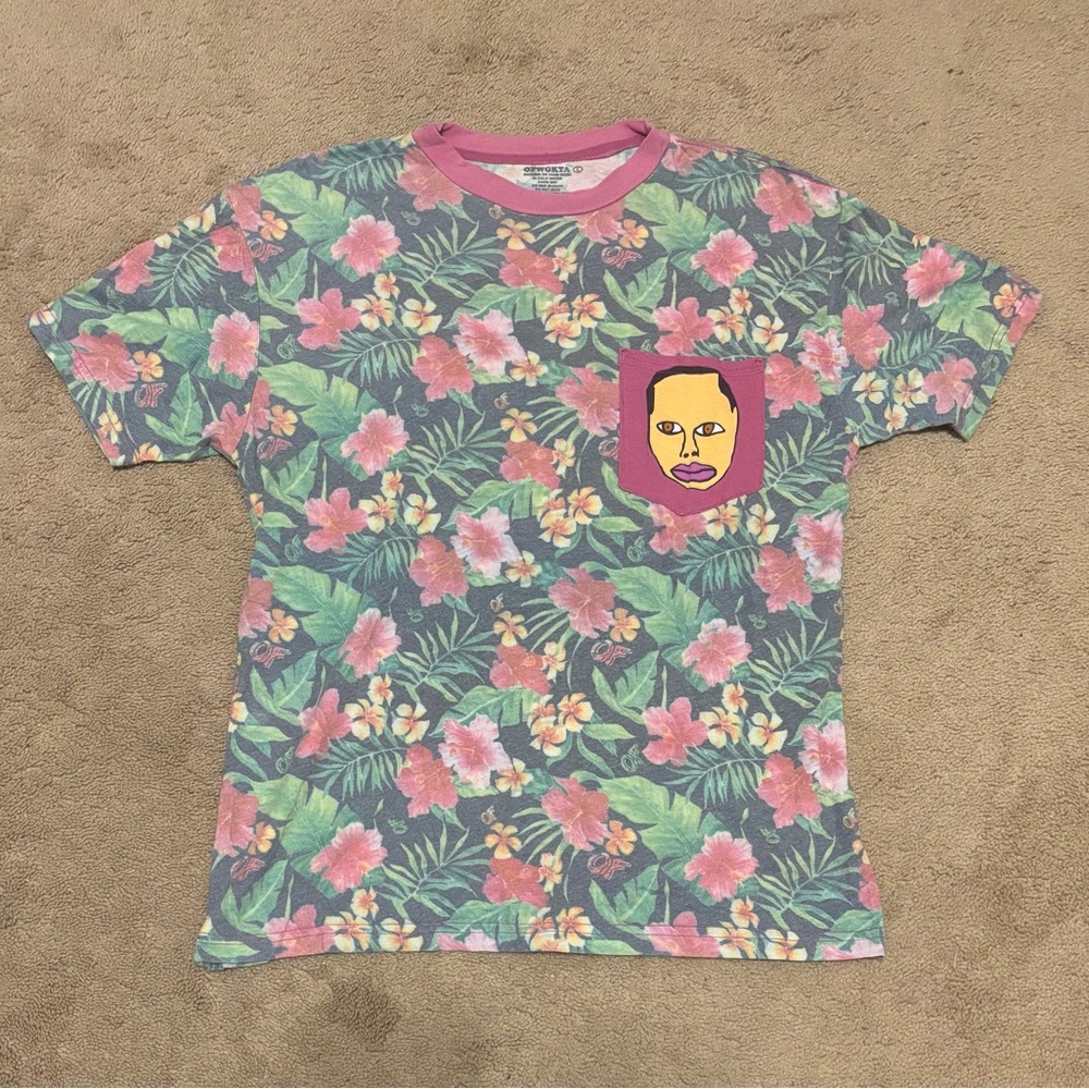 Odd Future Floral Tee with Pink and Green